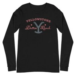 Yellowstone Dutton Ranch Star Adult Long Sleeve T-Shirt 10 Yellowstone Dutton Ranch Star Adult Long Sleeve T-Shirt -Yellowstone Store YS STAR 63 100150 BLACK HEATHER MF