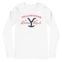 Yellowstone Dutton Ranch Star Adult Long Sleeve T-Shirt 13 Yellowstone Dutton Ranch Star Adult Long Sleeve T-Shirt -Yellowstone Store YS STAR 63 100150 WHITE MF