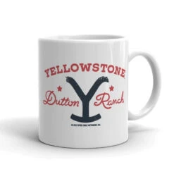 Yellowstone Dutton Ranch Star White Mug -Yellowstone Store YS STAR 63 100976 11 RT MF