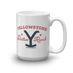 Yellowstone Dutton Ranch Star White Mug -Yellowstone Store YS STAR 63 100976 15 RT MF
