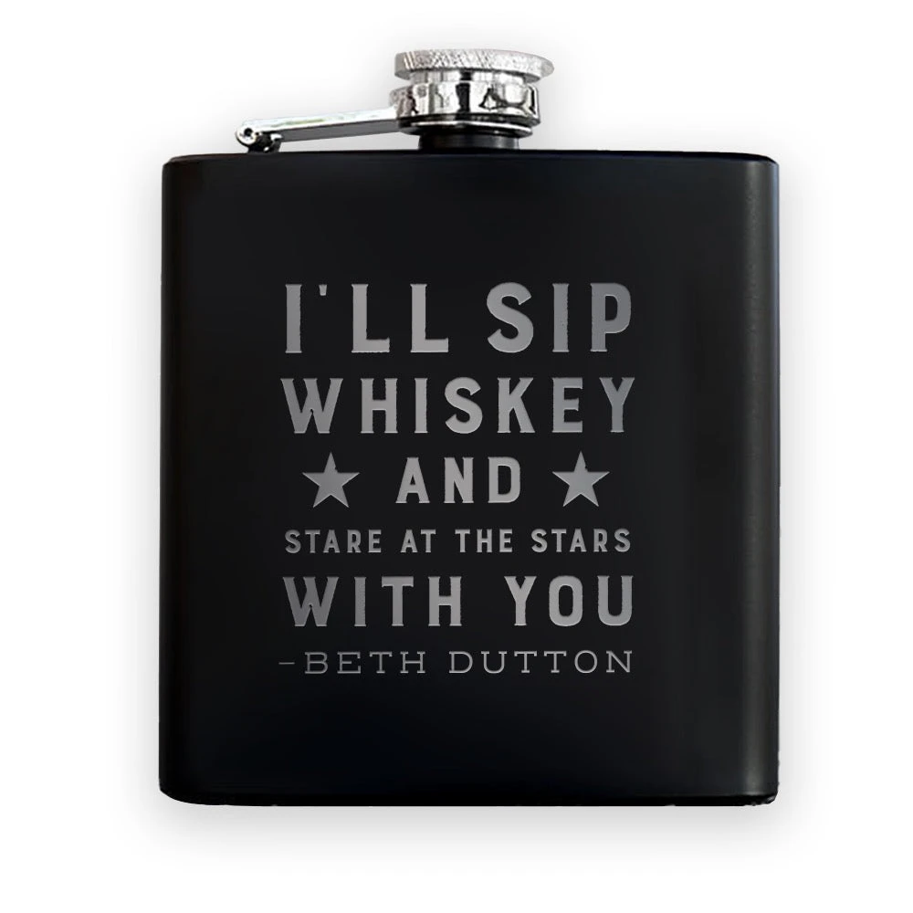 Yellowstone Sip Whiskey And Stare At The Stars Flask 3 Yellowstone Sip Whiskey And Stare At The Stars Flask