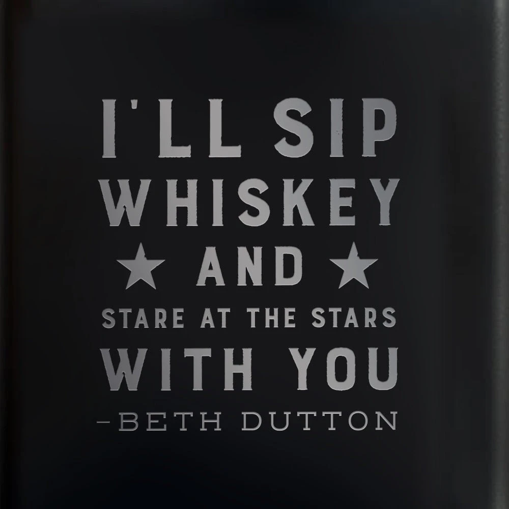 Yellowstone Sip Whiskey And Stare At The Stars Flask 4 Yellowstone Sip Whiskey And Stare At The Stars Flask - Image 2