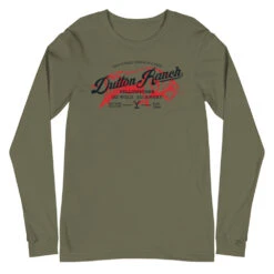 Yellowstone Dutton Ranch So Wild So Angry Unisex Long Sleeve T-Shirt -Yellowstone Store YS SWSA TB 100979 MIL GRN DF