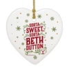 Yellowstone Sorta Sweet Sorta Beth Dutton Holiday Ceramic Heart Ornament 2 Yellowstone Sorta Sweet Sorta Beth Dutton Holiday Ceramic Heart Ornament -Yellowstone Store YS SWSBD H 100340 BK MF