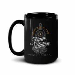 Yellowstone Take 'Em To The Train Station Black Mug -Yellowstone Store YS TEM BM 100085 15 LF MF