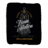 Yellowstone Take 'Em To The Train Station Grey Sherpa Blanket -Yellowstone Store YS TEM SB 100206 50x60 MF
