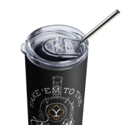 Yellowstone Take 'Em To The Train Station Stainless Steel Tumbler With Straw -Yellowstone Store YS TRAIN 182 101668 TOP MF