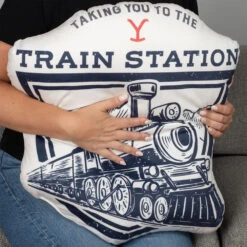 Yellowstone Taking You To The Train Station Pillow -Yellowstone Store YS TRAIN 213 101791 MF4
