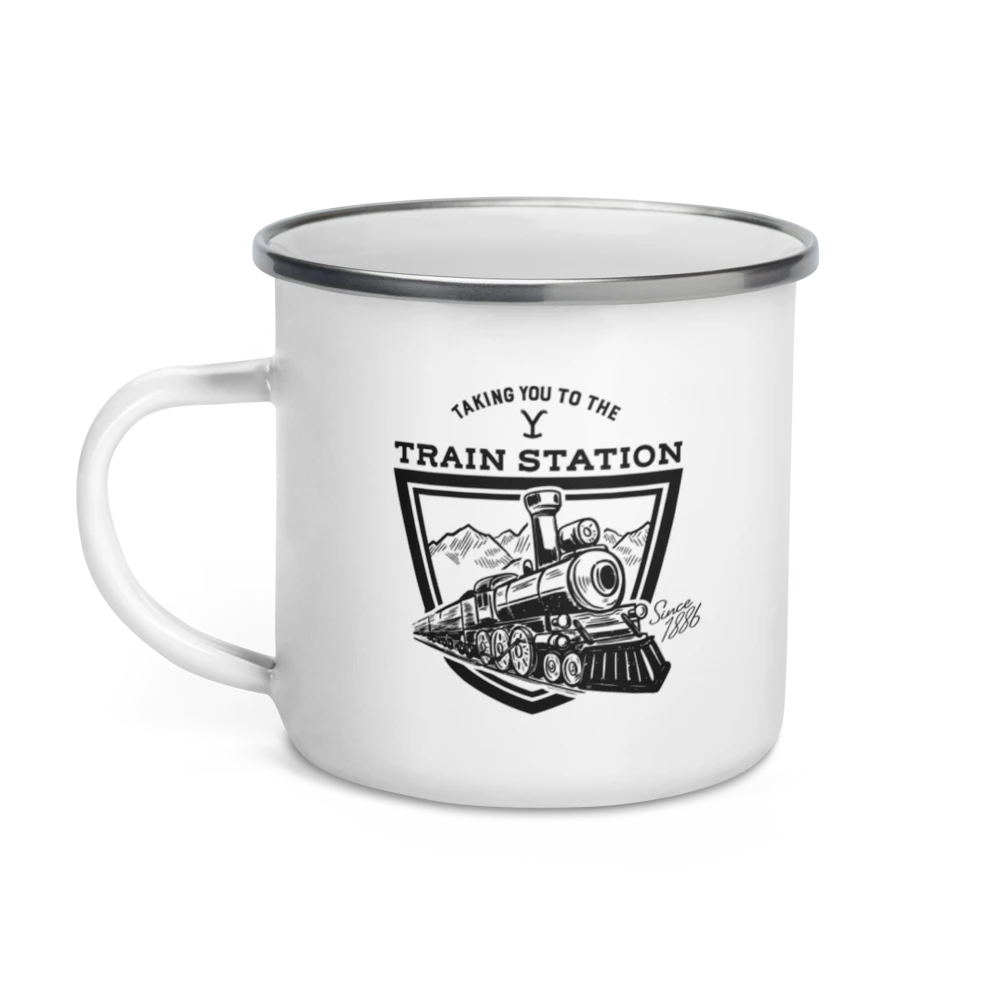 Yellowstone Taking You To The Train Station Enamel Mug 3 Yellowstone Taking You To The Train Station Enamel Mug