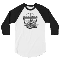 Yellowstone Taking You To The Train Station Unisex 3/4 Sleeve Raglan Shirt 8 Yellowstone Taking You To The Train Station Unisex 3/4 Sleeve Raglan Shirt -Yellowstone Store YS TTTS RS 100395 BLK WHT MF