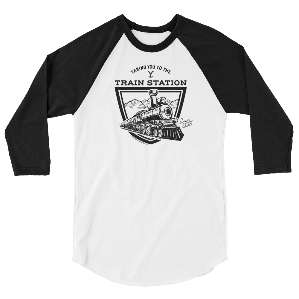 Yellowstone Taking You To The Train Station Unisex 3/4 Sleeve Raglan Shirt 5 Yellowstone Taking You To The Train Station Unisex 3/4 Sleeve Raglan Shirt - Image 3
