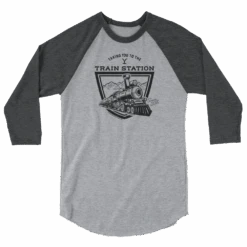 Yellowstone Taking You To The Train Station Unisex 3/4 Sleeve Raglan Shirt 7 Yellowstone Taking You To The Train Station Unisex 3/4 Sleeve Raglan Shirt -Yellowstone Store YS TTTS RS 100395 CHR GRY MF