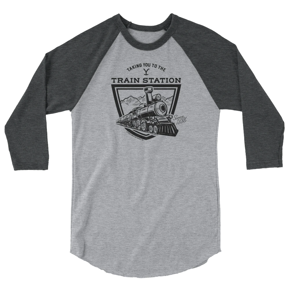Yellowstone Taking You To The Train Station Unisex 3/4 Sleeve Raglan Shirt 4 Yellowstone Taking You To The Train Station Unisex 3/4 Sleeve Raglan Shirt - Image 2