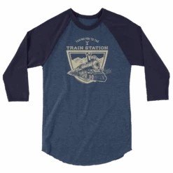 Yellowstone Taking You To The Train Station Unisex 3/4 Sleeve Raglan Shirt 9 Yellowstone Taking You To The Train Station Unisex 3/4 Sleeve Raglan Shirt -Yellowstone Store YS TTTS RS 100395 DNM NVY MF
