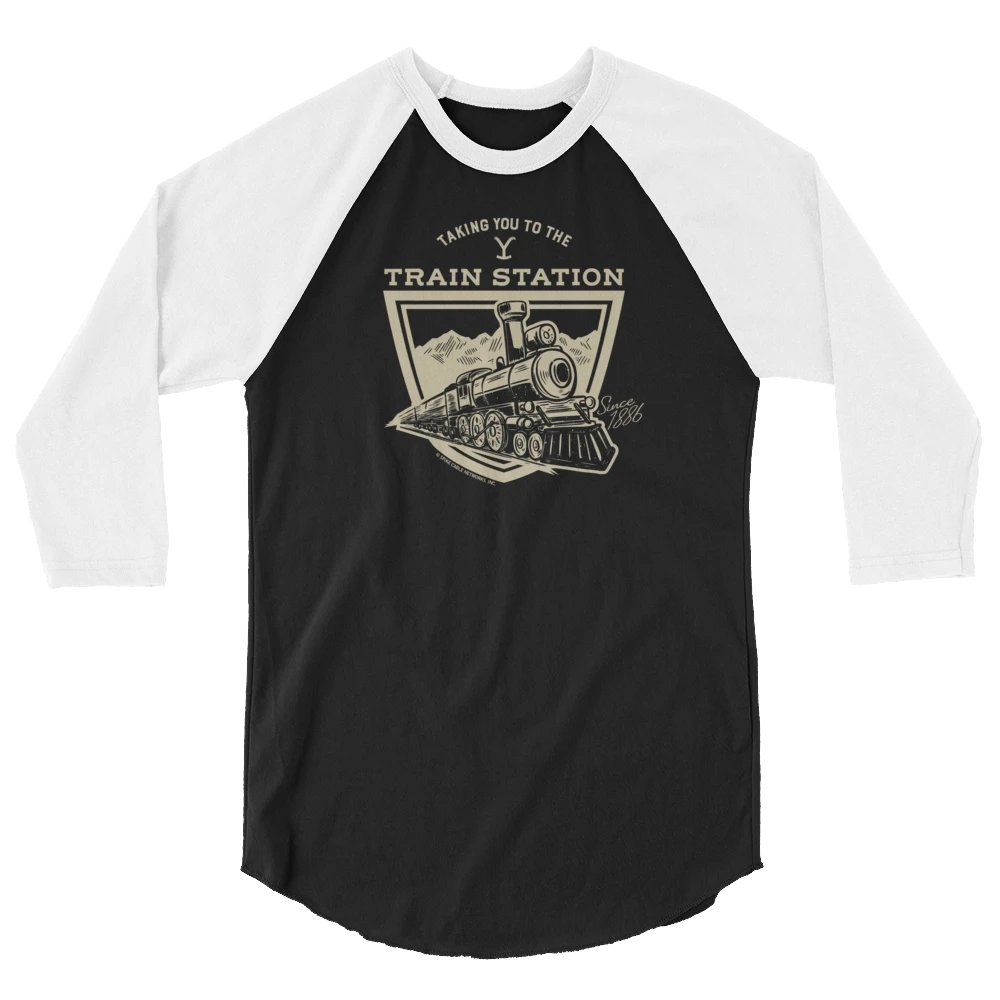 Yellowstone Taking You To The Train Station Unisex 3/4 Sleeve Raglan Shirt 3 Yellowstone Taking You To The Train Station Unisex 3/4 Sleeve Raglan Shirt