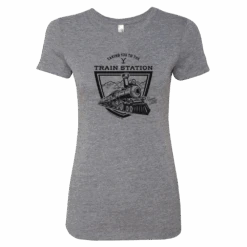 Yellowstone Taking You To The Train Station Women's Tri-Blend T-Shirt -Yellowstone Store YS TTTS WS 100007 HT GRY MF