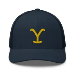 Yellowstone Y Logo Retro Trucker Hat -Yellowstone Store YS Y 70 100953 NAVY MF