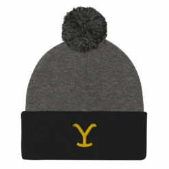 Yellowstone Y Logo Pom Pom Knit Beanie