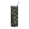Yellowstone Logo Pattern Stainless Steel Tumbler With Straw -Yellowstone Store YS YPAT 182 101668 FT MF
