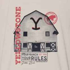Yellowstone Your Ranch Your Rules Adult Short Sleeve T-Shirt -Yellowstone Store YS YRYR 63 100011 BK RO