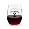 Yellowstone Logo Stemless Wine Glass -Yellowstone Store YS YSLOGO 182 101727 L MF