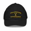Yellowstone Logo Kids Baseball Hat 2 Yellowstone Logo Kids Baseball Hat -Yellowstone Store YS logo YBH 100929 BLK MF