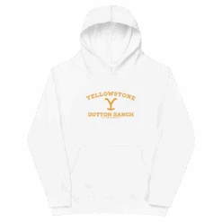 Yellowstone Logo Kids Hooded Sweatshirt -Yellowstone Store YS logo YHS 101017 WHT MF