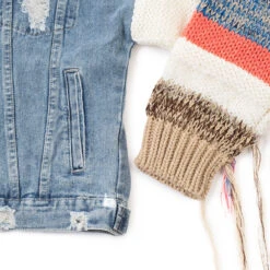 Yellowstone Dutton Ranch Sweater Sleeve Wren + Glory Hand Painted Denim Jacket -Yellowstone Store YSSGSweaterSleeveJeanJacketpocketcuffdetailMerch1x1DSC 7822 Approved