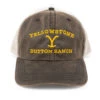 Yellowstone Dutton Ranch Logo As Seen On TV Brown Washed Hat -Yellowstone Store YSbrownhat 01