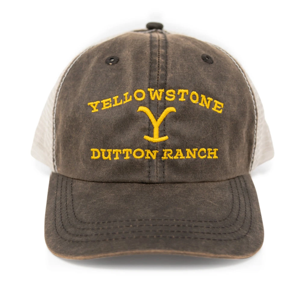 Yellowstone Dutton Ranch Logo As Seen On TV Brown Washed Hat 3 Yellowstone Dutton Ranch Logo As Seen On TV Brown Washed Hat