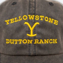 Yellowstone Dutton Ranch Logo As Seen On TV Brown Washed Hat 9 Yellowstone Dutton Ranch Logo As Seen On TV Brown Washed Hat -Yellowstone Store YSbrownhat 04