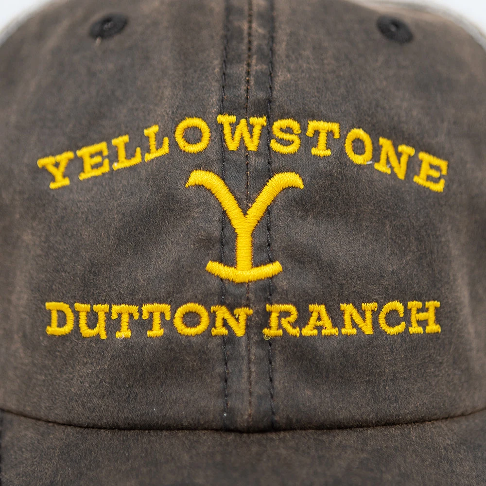 Yellowstone Dutton Ranch Logo As Seen On TV Brown Washed Hat 6 Yellowstone Dutton Ranch Logo As Seen On TV Brown Washed Hat - Image 4