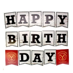 Yellowstone Party Supply Bundle 27 Yellowstone Party Supply Bundle -Yellowstone Store Yellowstone Happy Birthday Banner