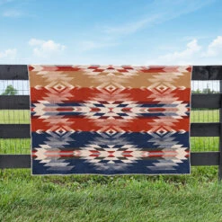 Yellowstone X Pendleton Exclusive Wool Blanket 22 Yellowstone X Pendleton Exclusive Wool Blanket -Yellowstone Store YellowstonexPendletonLimitedEditionWoolBlanket YS PNDL 1025darkfencefull1x1DSC 7061bluesky