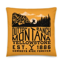 Yellowstone Dutton Ranch Montana Pillow -Yellowstone Store all over print basic pillow 22x22 front 66fd2a6856d24 white