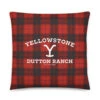 Yellowstone Dutton Ranch Plaid Pillow -Yellowstone Store all over print basic pillow 22x22 front 67334dfdbdd90 white