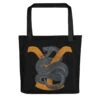 Yellowstone Rattlesnake Tote Bag -Yellowstone Store all over print tote bag black 15x15 front 673ded354b8ea black handles