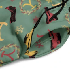 Yellowstone Cowboy Christmas Lounge Pants -Yellowstone Store all over print unisex wide leg joggers white product details 67359fc65892e