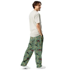 Yellowstone Cowboy Christmas Lounge Pants -Yellowstone Store all over print unisex wide leg joggers white right back 67359fc658777