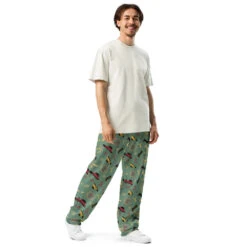 Yellowstone Cowboy Christmas Lounge Pants -Yellowstone Store all over print unisex wide leg joggers white right front 67359fc65883a
