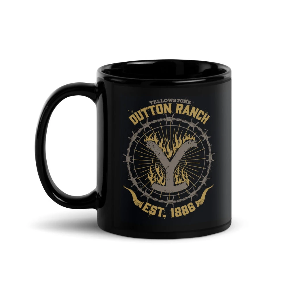 Yellowstone Flaming Logo Mug 3 Yellowstone Flaming Logo Mug