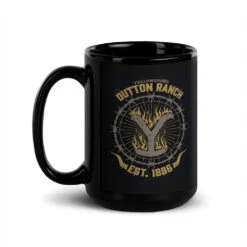 Yellowstone Flaming Logo Mug 10 Yellowstone Flaming Logo Mug -Yellowstone Store black glossy mug black 15 oz handle on left 66cd8ac2781f0 black