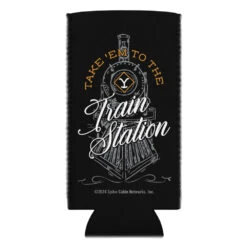 Yellowstone Train Station Can Cooler -Yellowstone Store can cooler white slim 12 oz back 66cd920e1ad3a c0f74bff f988 4043 9f78 f34e590fe5b5