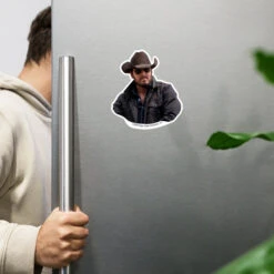 Yellowstone Rip Wheeler Magnet -Yellowstone Store die cut magnets white 6x6 front 66b36d7929fae