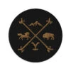Yellowstone Icons Embroidered Patch 1 Yellowstone Icons Embroidered Patch -Yellowstone Store embroidered patches black circular 3 in front 66a0d83816fbb black
