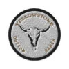 Yellowstone Skull Embroidered Patch -Yellowstone Store embroidered patches white circular 3 in front 66a0be48c1169 white