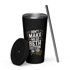 Yellowstone Don't Make Me Go Beth Dutton On You Tumbler 10 Yellowstone Don't Make Me Go Beth Dutton On You Tumbler -Yellowstone Store insulated tumbler with a straw black 20 oz left 66cd8d1f86ea9 black