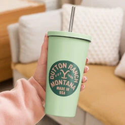 Yellowstone Floral Boot Tumbler -Yellowstone Store insulated tumbler with a straw mint 20 oz left 66f6a7251bd93 mint