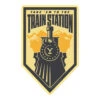 Yellowstone Take 'Em To The Train Station Badge Sticker -Yellowstone Store kiss cut stickers white 5.5x5.5 default 673f6da82d606