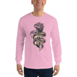 Yellowstone Dutton Forever Rose And Rattlesnake Long Sleeve T-Shirt 12 Yellowstone Dutton Forever Rose And Rattlesnake Long Sleeve T-Shirt -Yellowstone Store mens long sleeve shirt light pink front 66f6a06caa1d6 light pink